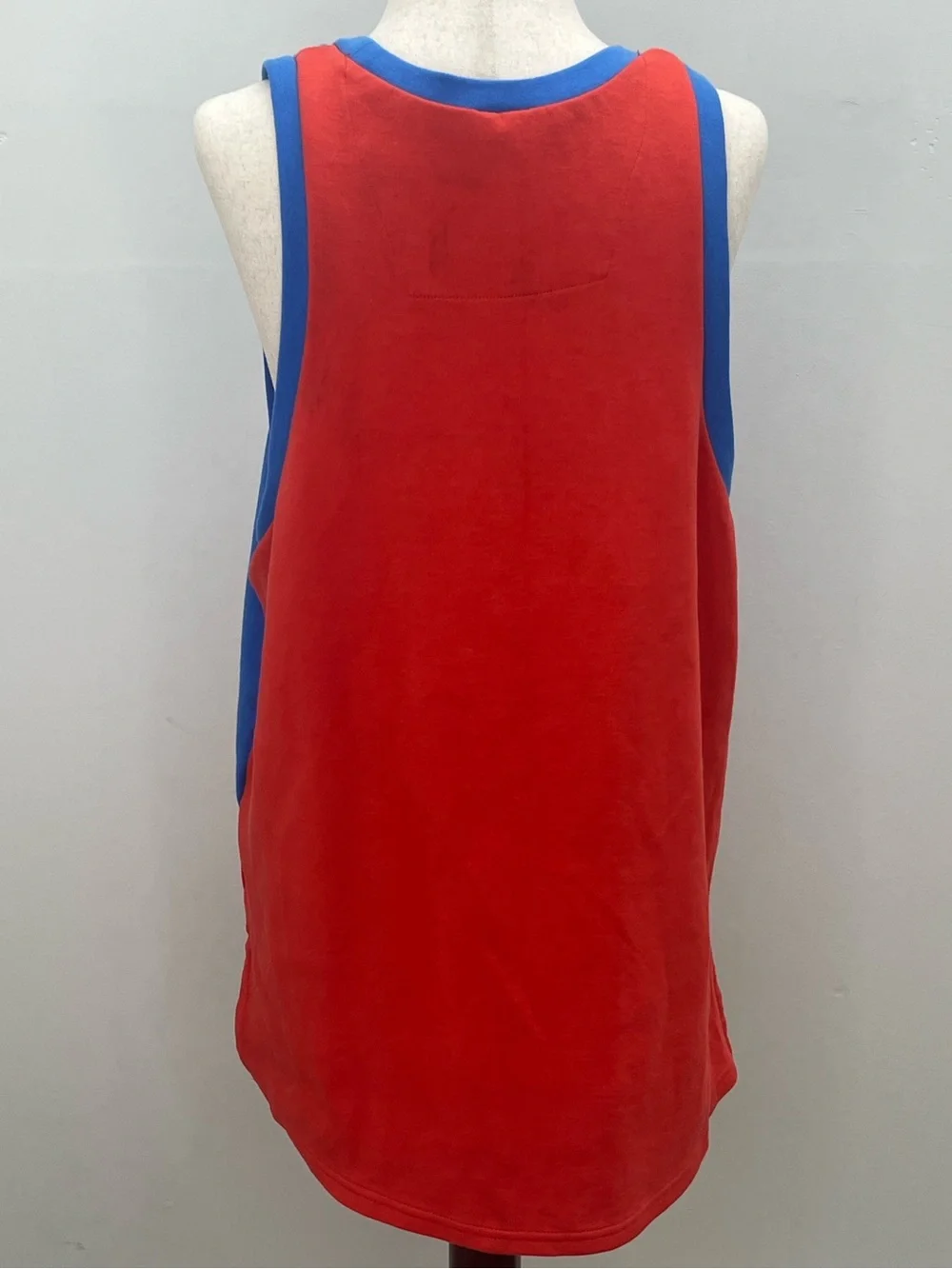Nike Womens Blue Red Colorblock Graphic Sleeveless Athletic Tank Top Shirt Large